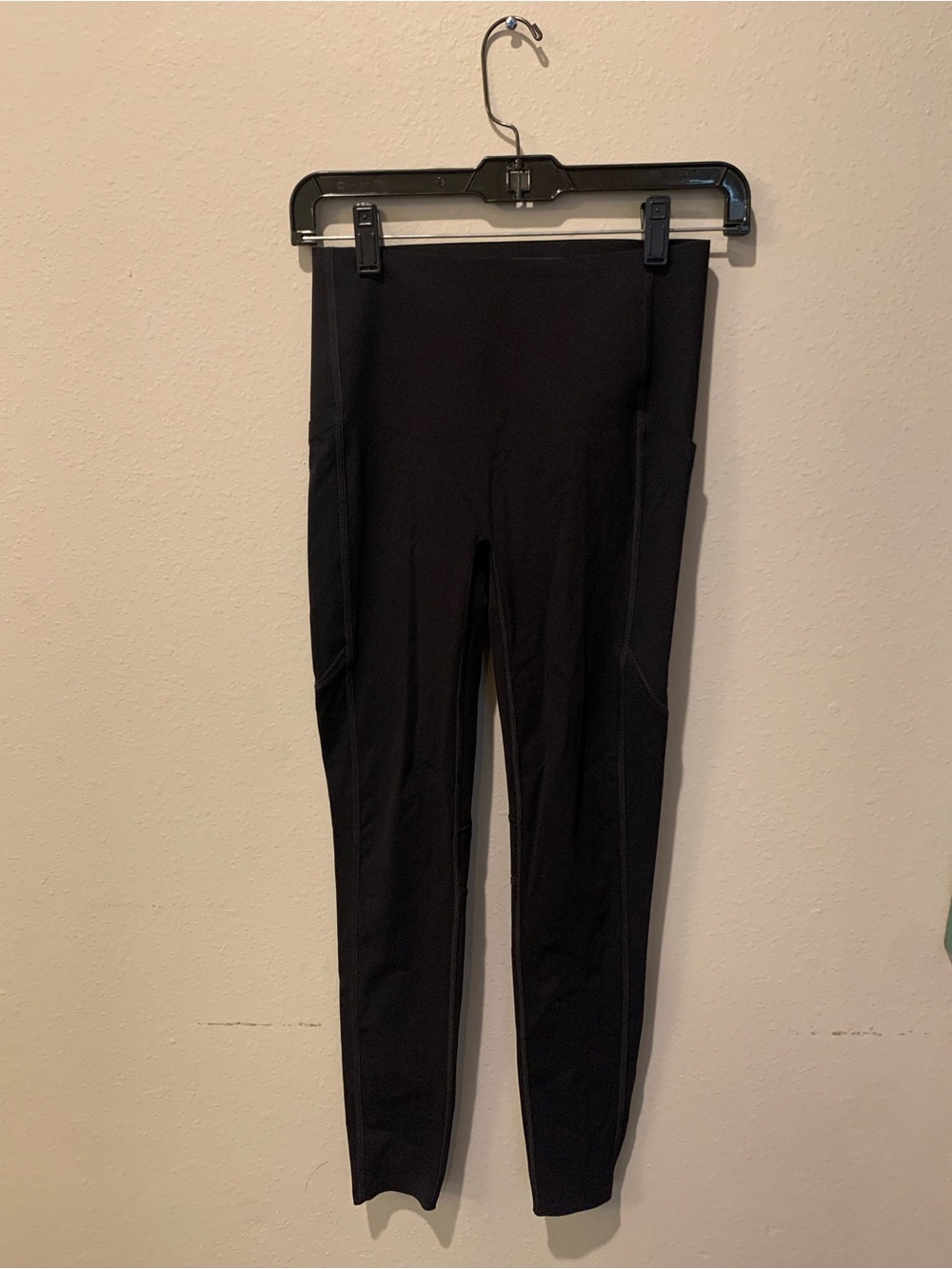 SPANX Black High-Rise Sculpting Leggings with Side Seams